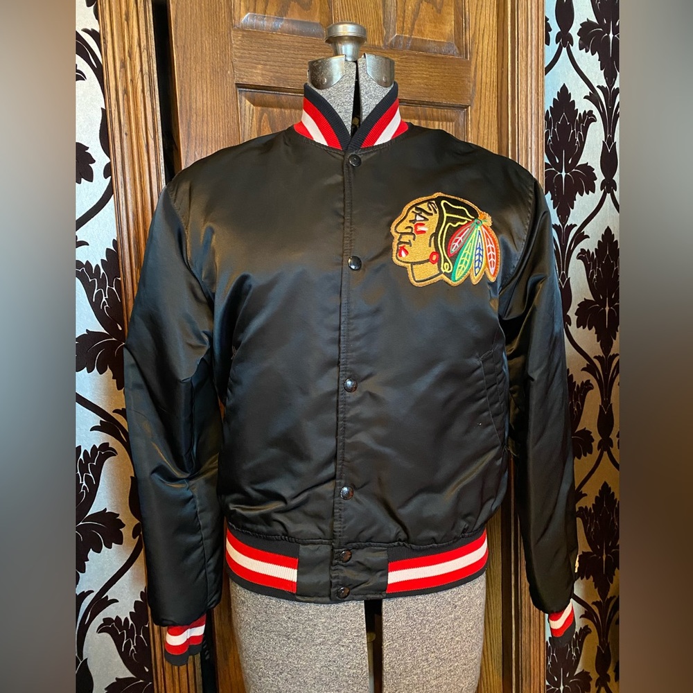 Chicago Black Hawks Vintage Starter Jacket Medium M Old School 1980s Like New